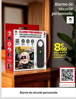 Carrefour Alarme de sécurité personnelle offre