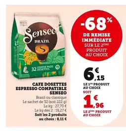 Bi1 SENSEO Cafe dosettes espresso compatible offre