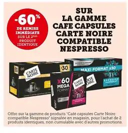 Bi1 Sur la gamme cafe capsules carte noire compatible nespresso offre
