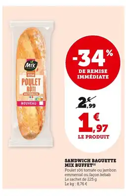 Bi1 MIX BUFFET Sandwich baguette offre