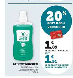 Bi1 Bain de bouche u offre