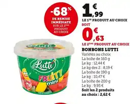 Bi1 LUTTI Bonbons offre