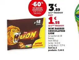 Bi1 LION Mini barres chocolatees offre