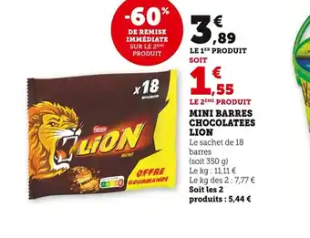LION Mini barres chocolatees