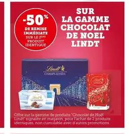 Bi1 LINDT Sur la gamme chocolat de noel offre