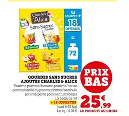 Bi1 CHARLES & ALICE Gourdes sans sucres ajoutes offre