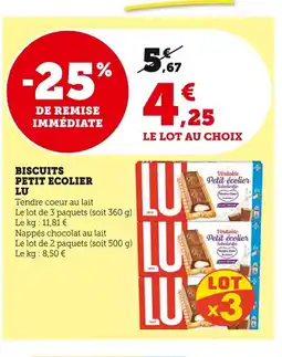 Bi1 LU Biscuits petit ecolier offre