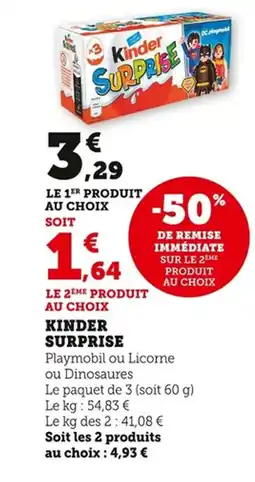 Bi1 KINDER Surprise offre