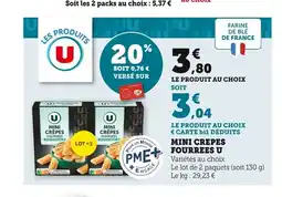 Bi1 Mini crêpes fourrees u offre