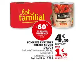 Bi1 D'AUCY Tomates entieres pelees au jus offre