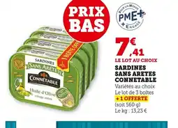 Bi1 CONNETABLE Sardines sans aretes offre