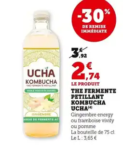 Bi1 UCHA The fermente petillant kombucha offre