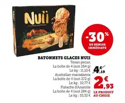 Bi1 NUII Batonnets glaces offre