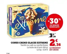 Bi1 EXTREME Cones creme glacee offre