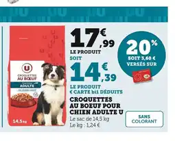 Bi1 Croquettes au boeuf pour chien adulte u offre