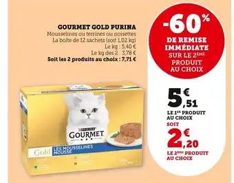 Bi1 PURINA Gourmet gold offre