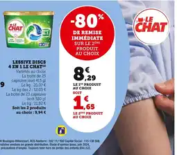 Bi1 LE CHAT Lessive discs 4 en 1 offre