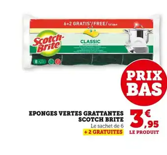 Bi1 SCOTCH BRITE Eponges vertes grattantes offre