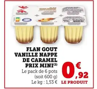 Bi1 Flan gout vanille nappe de caramel prix mini offre