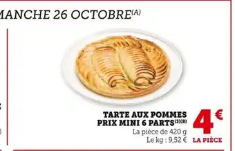 Bi1 Tarte aux pommes prix mini 6 parts offre