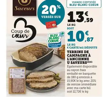 Bi1 Terrine de campagne à l'ancienne u saveurs offre