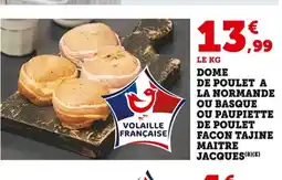 Bi1 Dome de poulet a la normande ou basque ou paupiette de poulet facon tajine maitre jacques offre