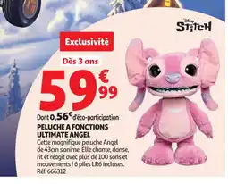 Auchan Supermarché Peluche a fonctions ultimate angel offre