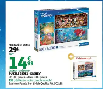 Puzzle 3 en 1 - disney