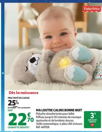 Auchan Supermarché Ma loutre calins bonne nuit offre