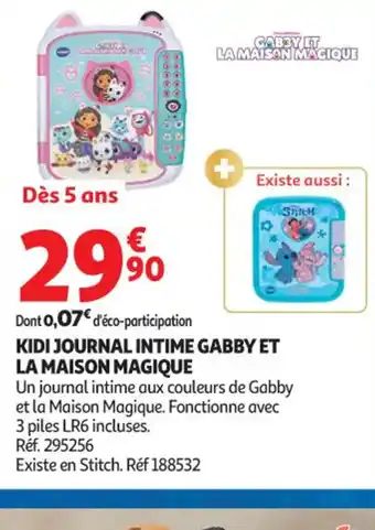 Auchan Supermarché Kidi journal intime gabby et la maison magique offre