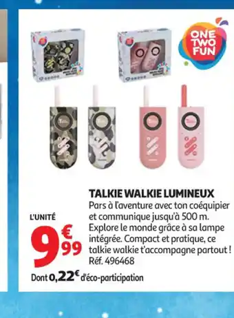 Auchan Supermarché Talkie walkie lumineux offre