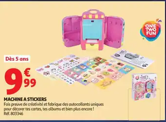 Auchan Supermarché Machine a stickers offre