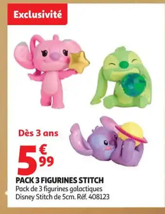 Auchan Supermarché STITCH Pack 3 figurines offre