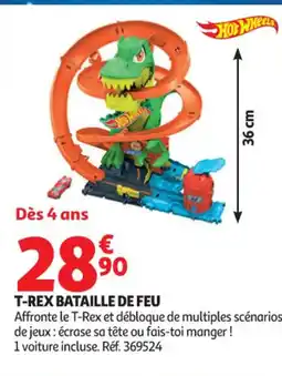 Auchan Supermarché HOT WHEELS T-rex bataille de feu offre