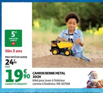 Auchan Supermarché Camion benne metal offre