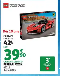 Auchan Supermarché LEGO TECHNIC Ferrari fxx k offre