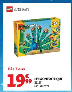 Auchan Supermarché LEGO CREATOR Le paon exotique offre