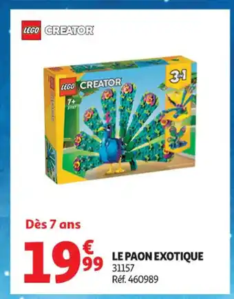 Auchan Supermarché LEGO CREATOR Le paon exotique offre