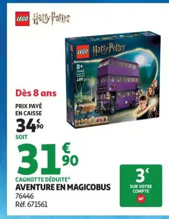 Auchan Supermarché LEGO HARRY POTTER Aventure en magicobus offre
