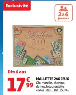 Auchan Supermarché Mallette 240 jeux offre