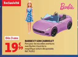 Auchan Supermarché Barbie et son cabriolet offre
