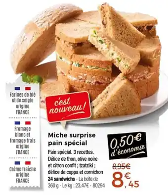 Thiriet Miche surprise pain spécial offre