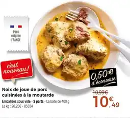 Thiriet Noix de joue de porc cuisinées à la moutarde offre
