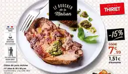 Thiriet Côtes de porc échine offre