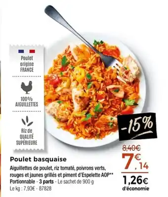 Thiriet Poulet basquaise offre