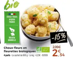 Thiriet Choux-fleurs en fleurettes biologiques offre