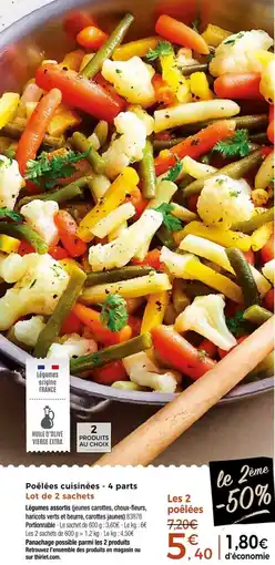 Thiriet Poêlées cuisinées - 4 parts offre