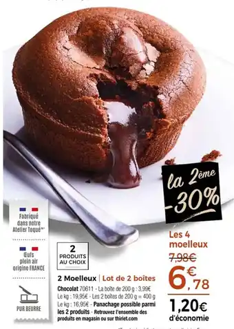Thiriet 2 moelleux offre