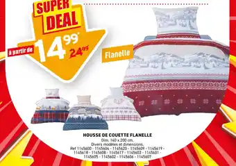 Trafic Housse de couette flanelle offre