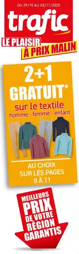 Trafic Sur le textile homme-femme-enfant offre